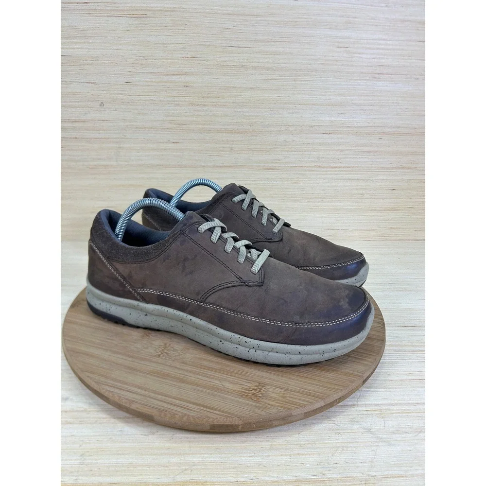 Duluth Trading Co Mens 9.5 Brown Leather Oxford Casual Shoes 21858